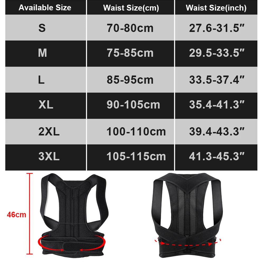 Back Brace Posture Support for Women and Men, Shoulder Straightener