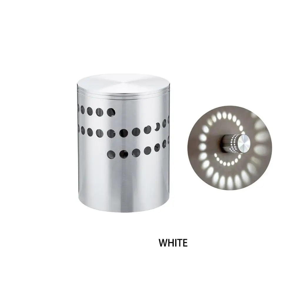 RGB Spiral Hole LED Wall Light Effect Wall Lamp Remote Controller Colorful