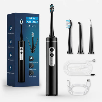 3 in 1 Electric Toothbrush With Water Flosser Dental For Adults and Children