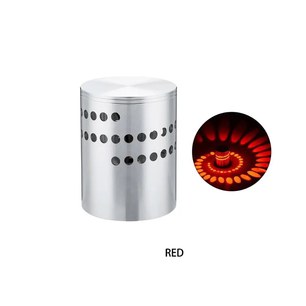 RGB Spiral Hole LED Wall Light Effect Wall Lamp Remote Controller Colorful