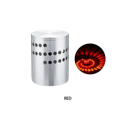 RGB Spiral Hole LED Wall Light Effect Wall Lamp Remote Controller Colorful