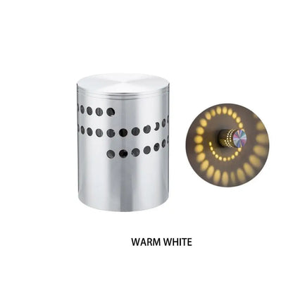RGB Spiral Hole LED Wall Light Effect Wall Lamp Remote Controller Colorful