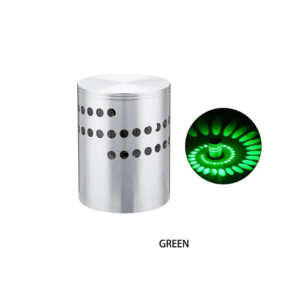 RGB Spiral Hole LED Wall Light Effect Wall Lamp Remote Controller Colorful