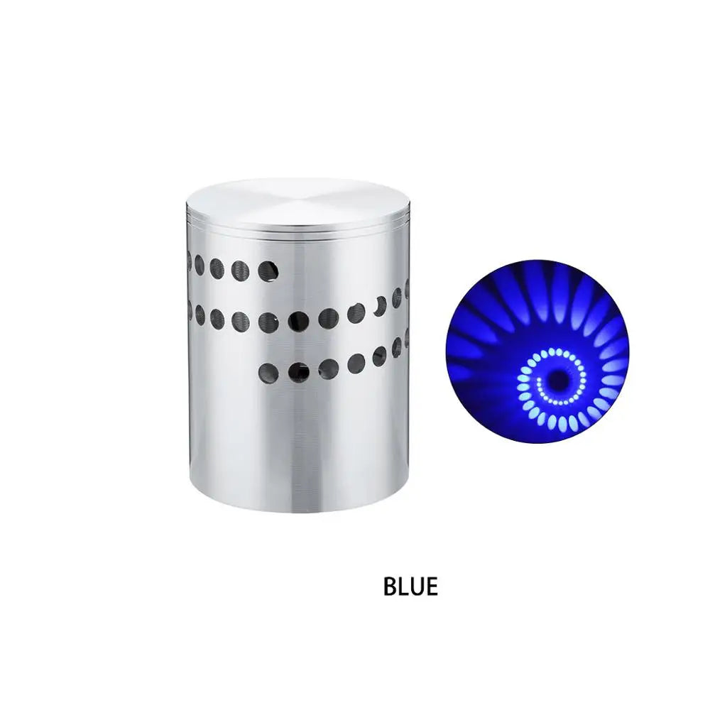 RGB Spiral Hole LED Wall Light Effect Wall Lamp Remote Controller Colorful