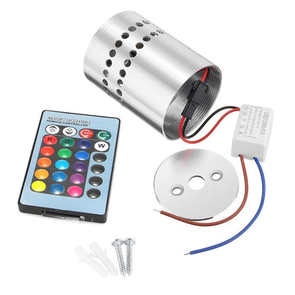 RGB Spiral Hole LED Wall Light Effect Wall Lamp Remote Controller Colorful
