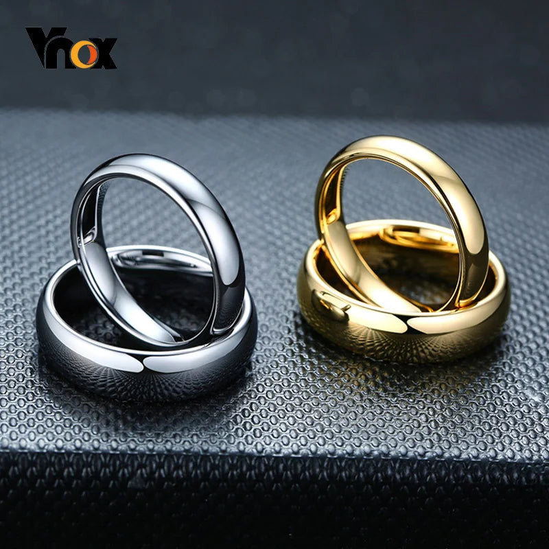 Vnox Anti Scratch Tungsten Wedding Rings for Women
