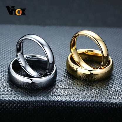 Vnox Anti Scratch Tungsten Wedding Rings for Women