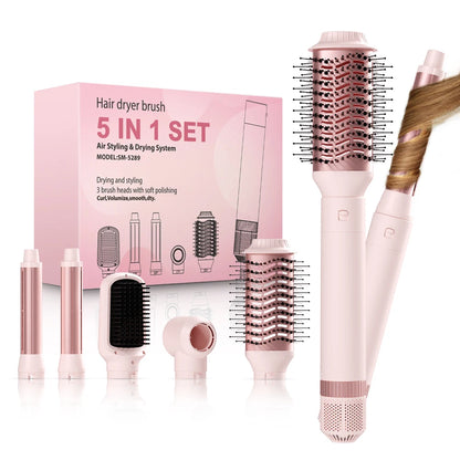 Hair dryer brush detachable 5-in-1 styling and drying system, fast drying,