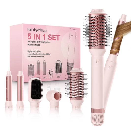 Hair dryer brush detachable 5-in-1 styling and drying system, fast drying,