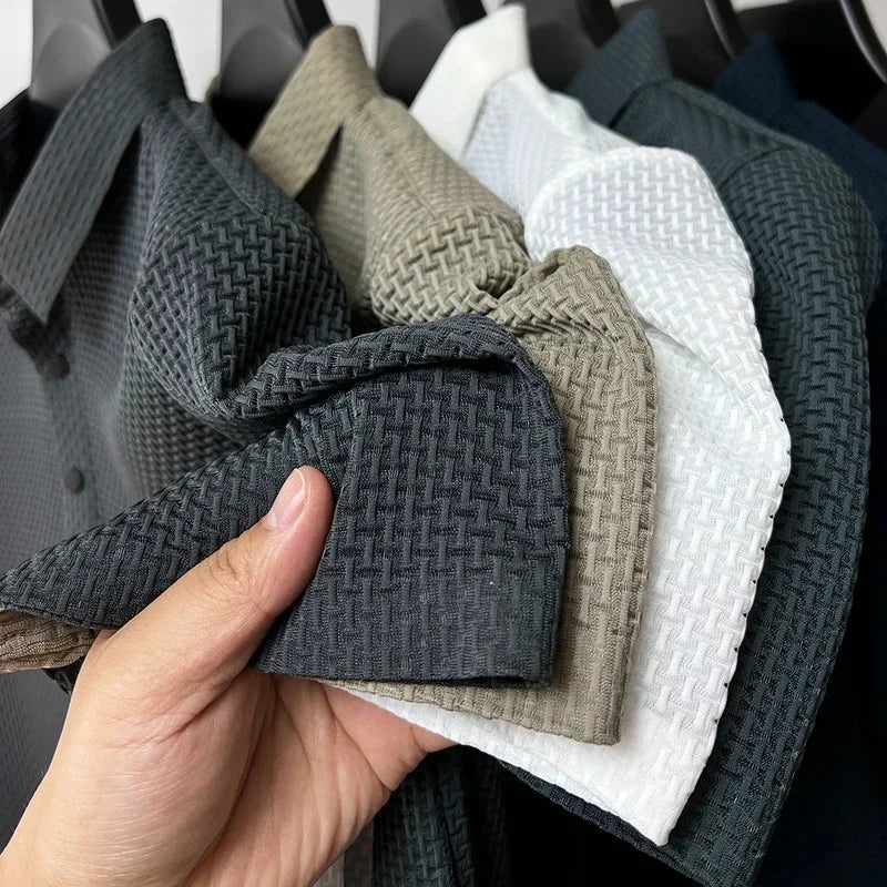 Business Casual Sweat-absorbing Top Brand Clothes Summer New Men's Short