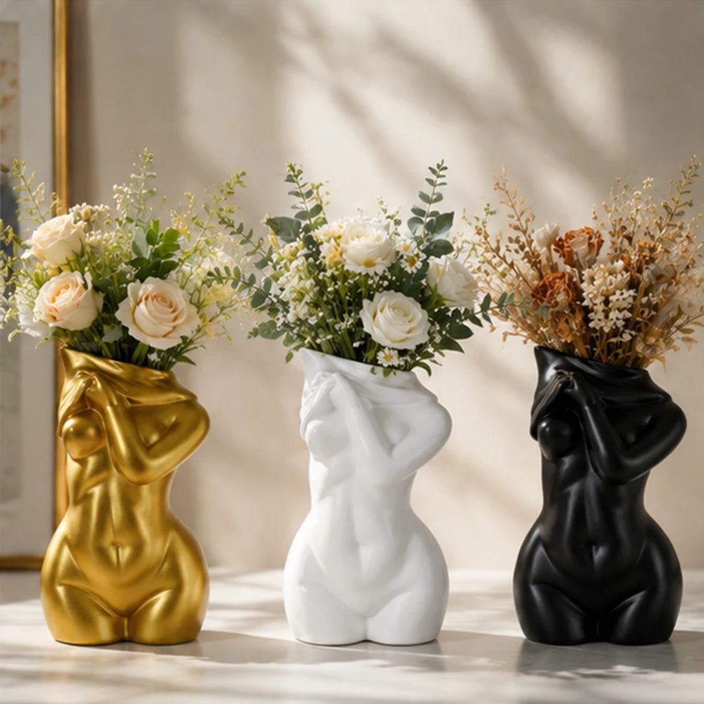 Female Body Vase Resin Sculpture Woman  Decoration