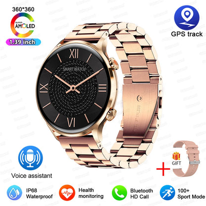 2026 New Smartwatch Women AMOLED HD Screen Always On Display Bluetoothe