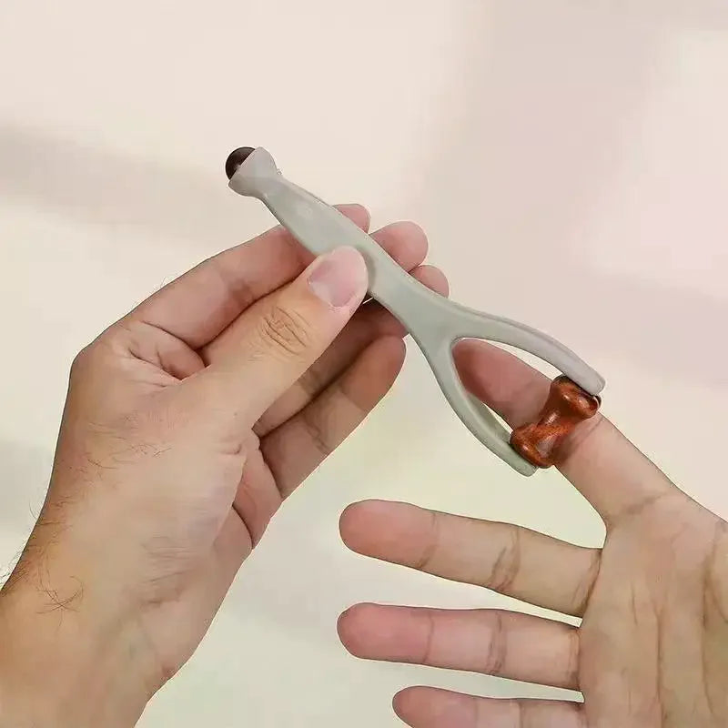 Single Wooden Hand Massager Roller Finger Relaxation