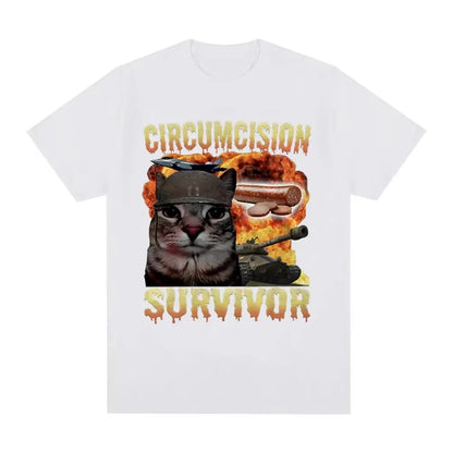 Circumcision Survivor Funny Cat Meme T-shirt Men Women