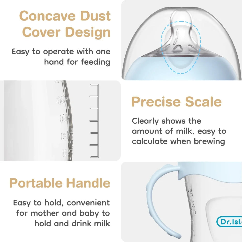 Baby PP Bottle 150/240/330ML Newborn Baby Bottle with Handle Milk