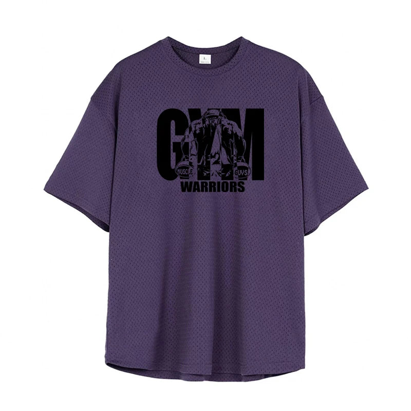 Oversized Loose Men's Casual Sport T-Shirt Gym Bodybuilding Fitness