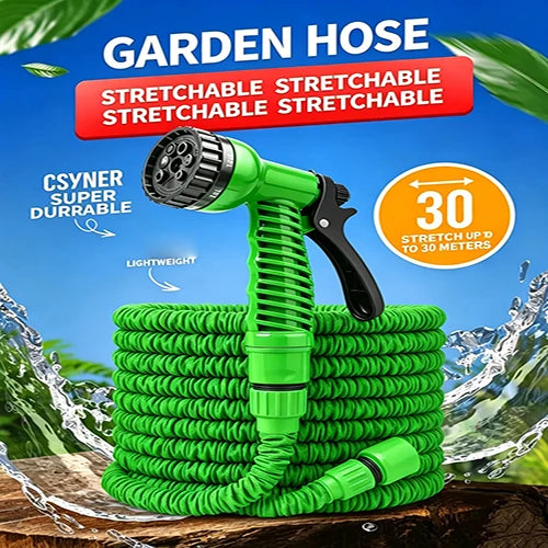 30M/100FT expandable water pipe, magic flexible water pipe with 7 spray modes