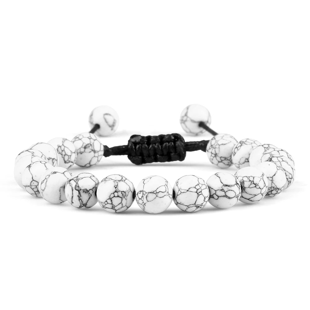 Tiger Eye Stone Beads Bracelet Adjustable Braided Rope Bangles Natural