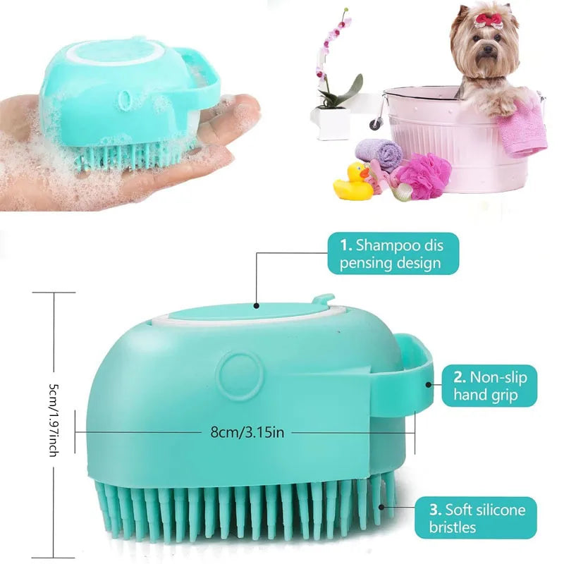 Bath Massage Brush Bathroom Multifunctional Puppy Big Dog Cat Soft Safety Silicone