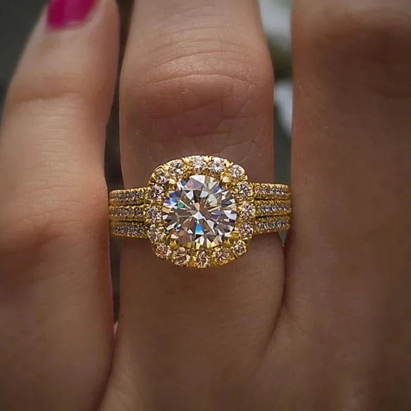 Trendy Women Rings with Brilliant Cubic Zirconia Luxury