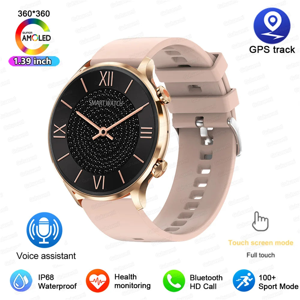 2026 New Smartwatch Women AMOLED HD Screen Always On Display Bluetoothe