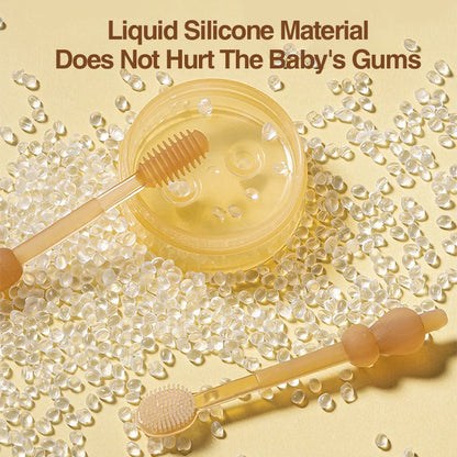 MAMIJOY 3-In-1 Baby Silicone Tongue Brush Infant