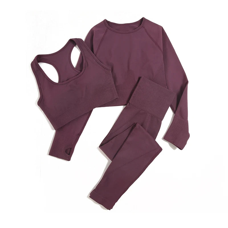 WAREBALL 2/3/4pcs Seamless Yoga Set Gym Clothes Sportswear Yoga