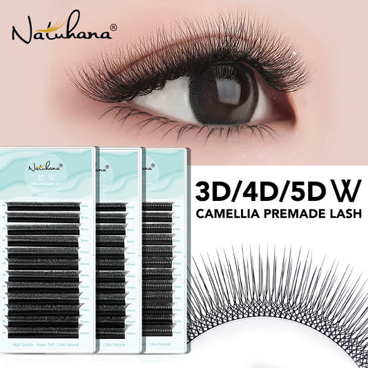 NATUHANA Wispy Camellia W Premade Lash Fans 3D/4D/5D