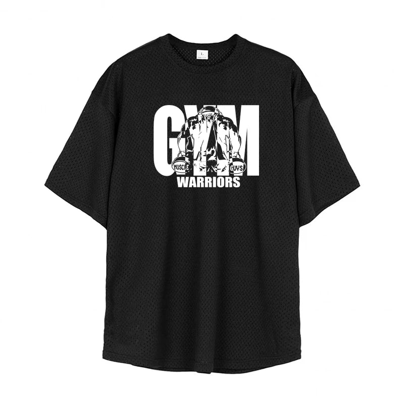 Oversized Loose Men's Casual Sport T-Shirt Gym Bodybuilding Fitness