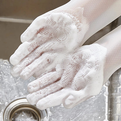 Pet Grooming Cleaning Gloves Dog Cat Bathing Shampoo Glove Scrubber Magic