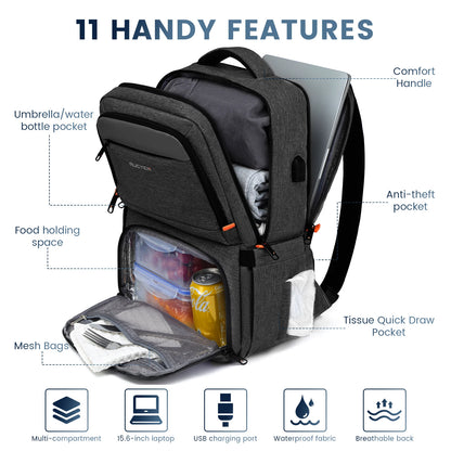 Lunch Backpack Insulated Cooler Picnic Bag Multifunctional