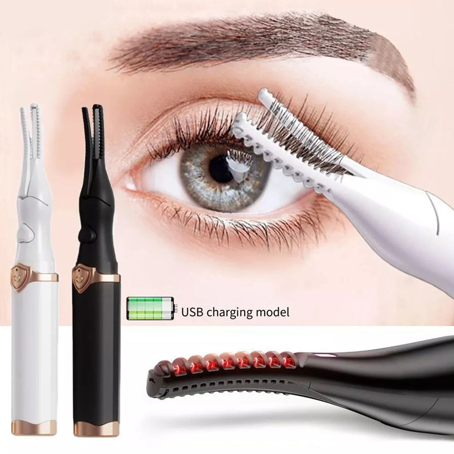 Rechargeable Electric Eyelash Curler Fast Heating Handheld Eyelash Curler