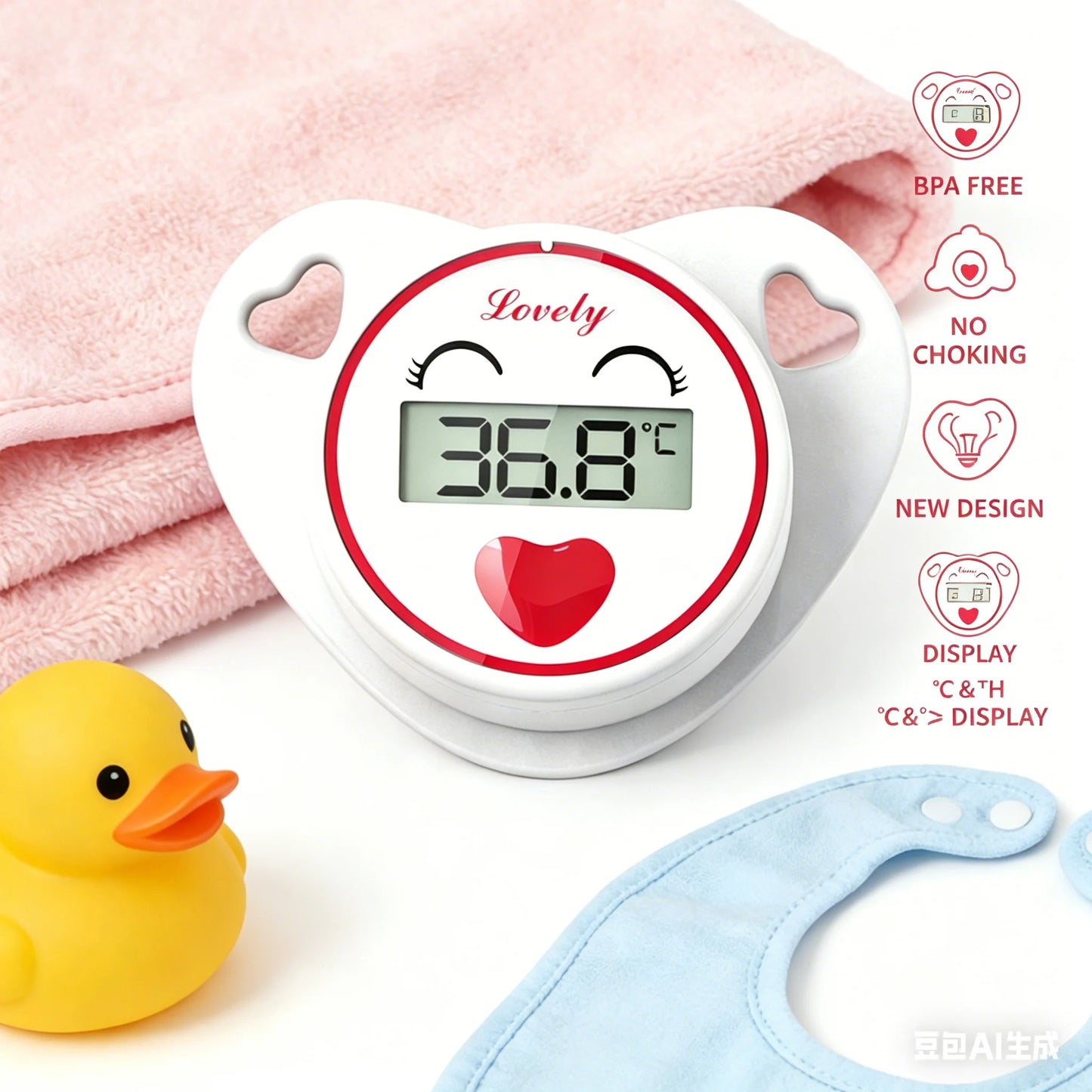 LCD Children's Health Safety Care Nipple Medical Silicone Pacifier Digital