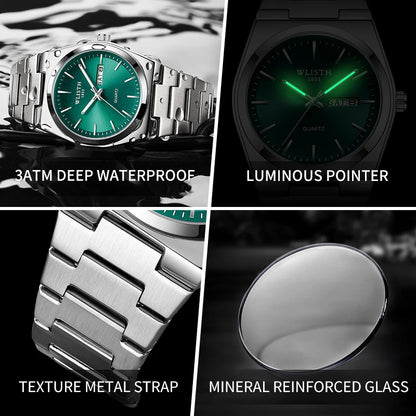 bennstore Man Watch Quartz Watch Luxury Waterproof Luminous