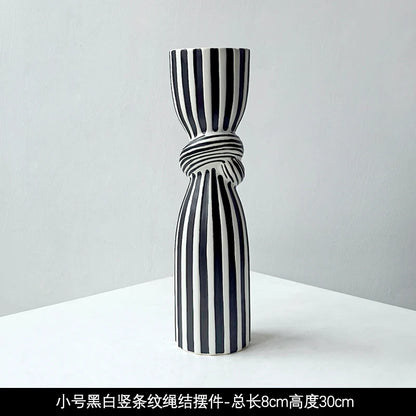 Livetai Wabi-Sabi Ceramic Abstract Sculpture,Handmade Irregular Decorative