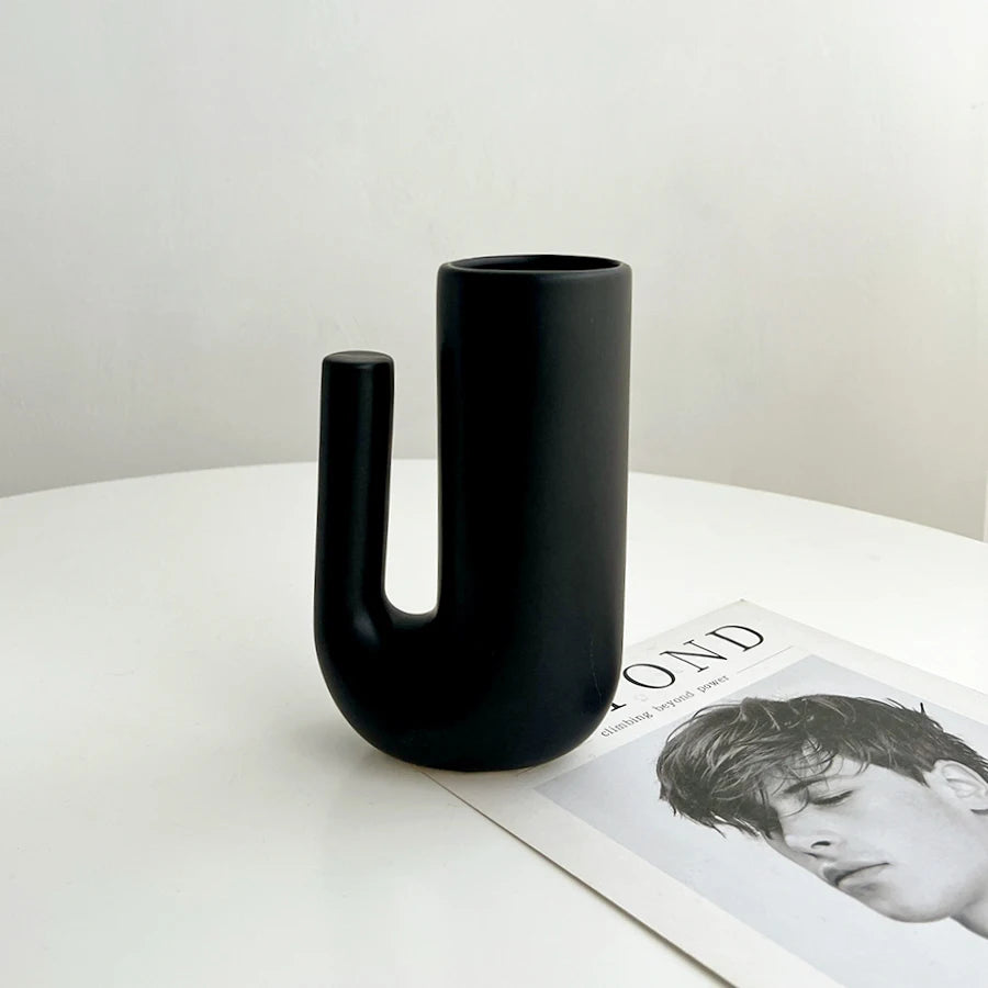 Livetai Wabi-Sabi Ceramic Abstract Sculpture,Handmade Irregular Decorative