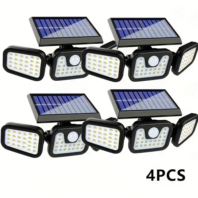 74 LED Solar Security Light with Motion Sensor Solar Floodlight 3 mode