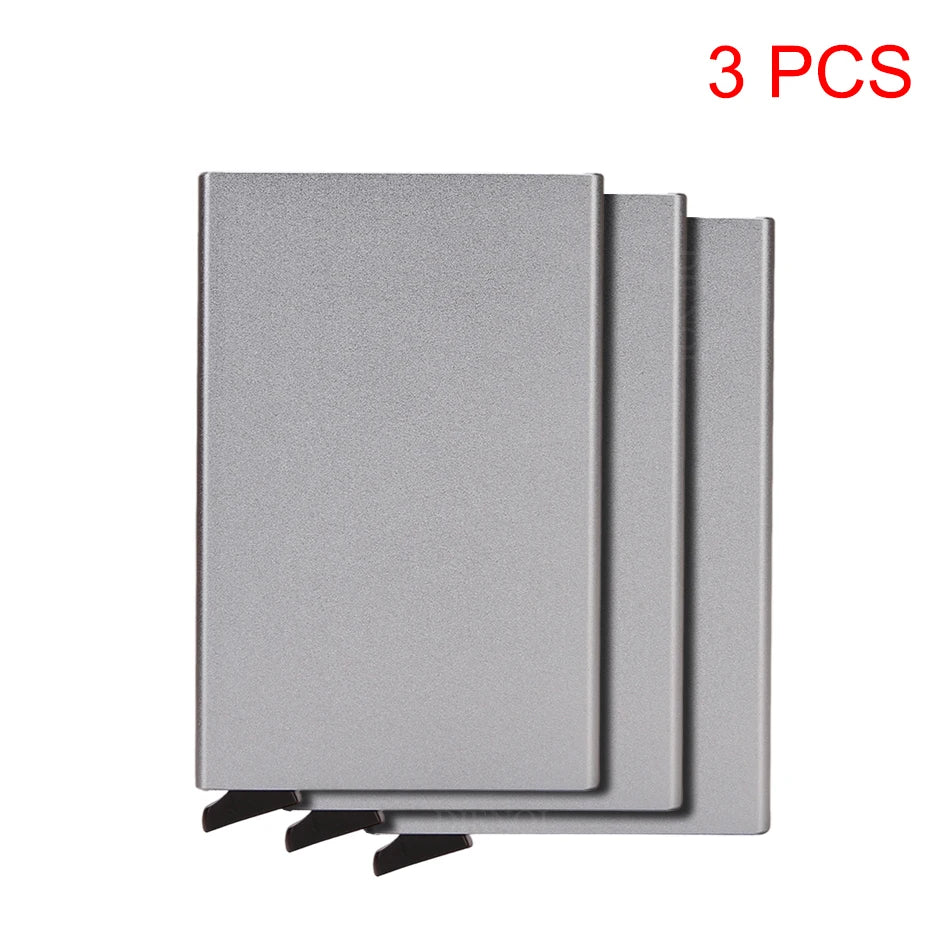 Rfid Credit Card Holder Metal Thin Slim Smart Wallet Men Women Wallets