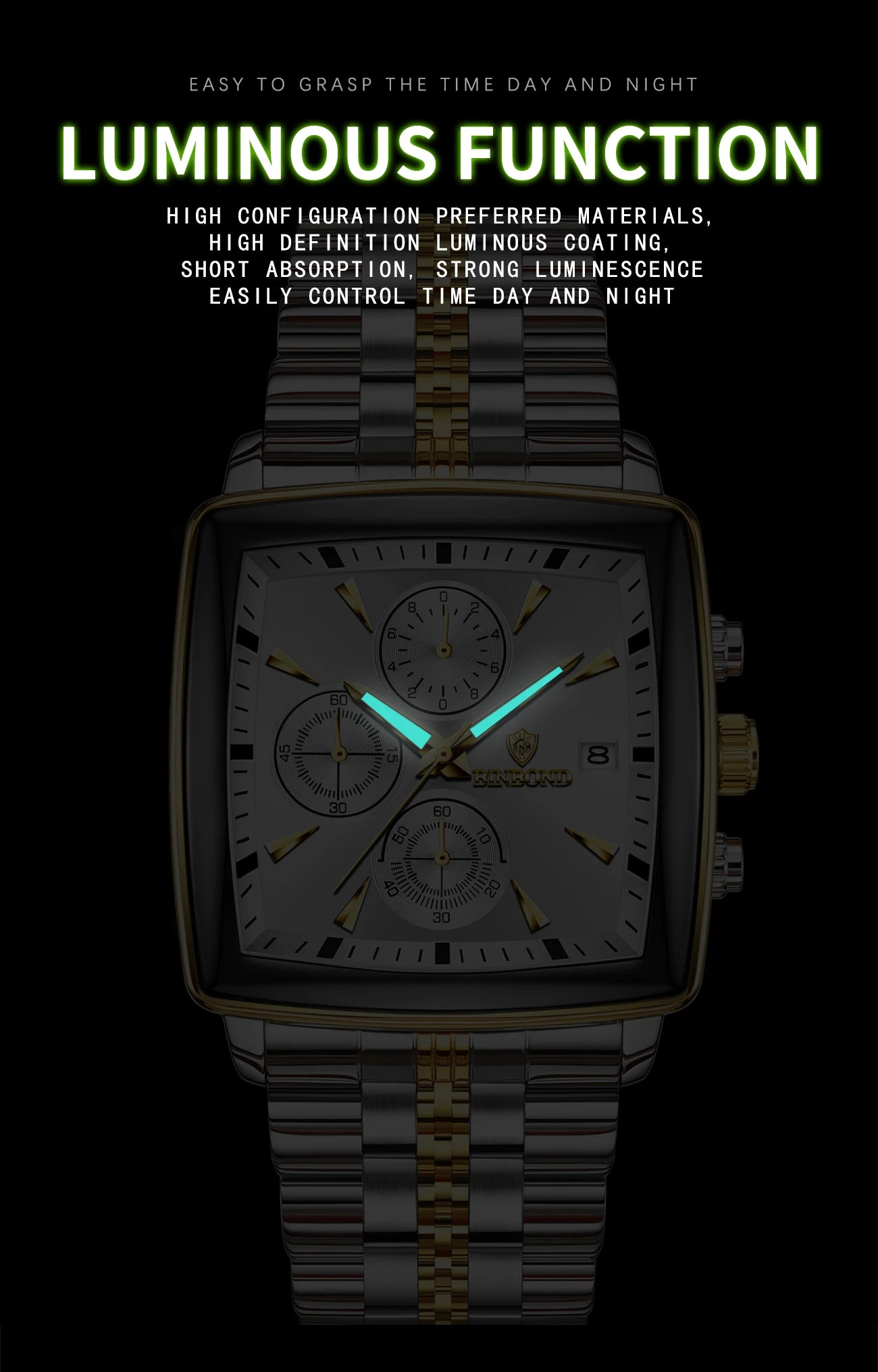 Bennstore BINBOND Luxury quartz watches for men