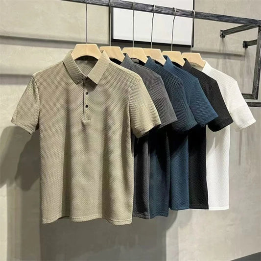 Business Casual Sweat-absorbing Top Brand Clothes Summer New Men's Short
