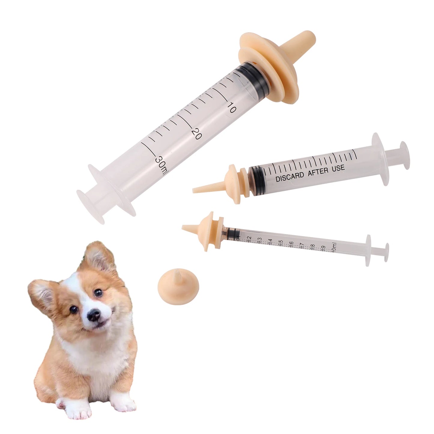 1 Set Pet Kitten Feeding Pacifier Silicone Puppy Pacifier Syringe For Kittens