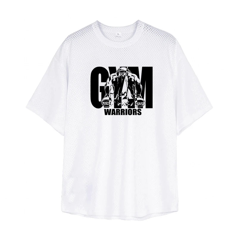 Oversized Loose Men's Casual Sport T-Shirt Gym Bodybuilding Fitness