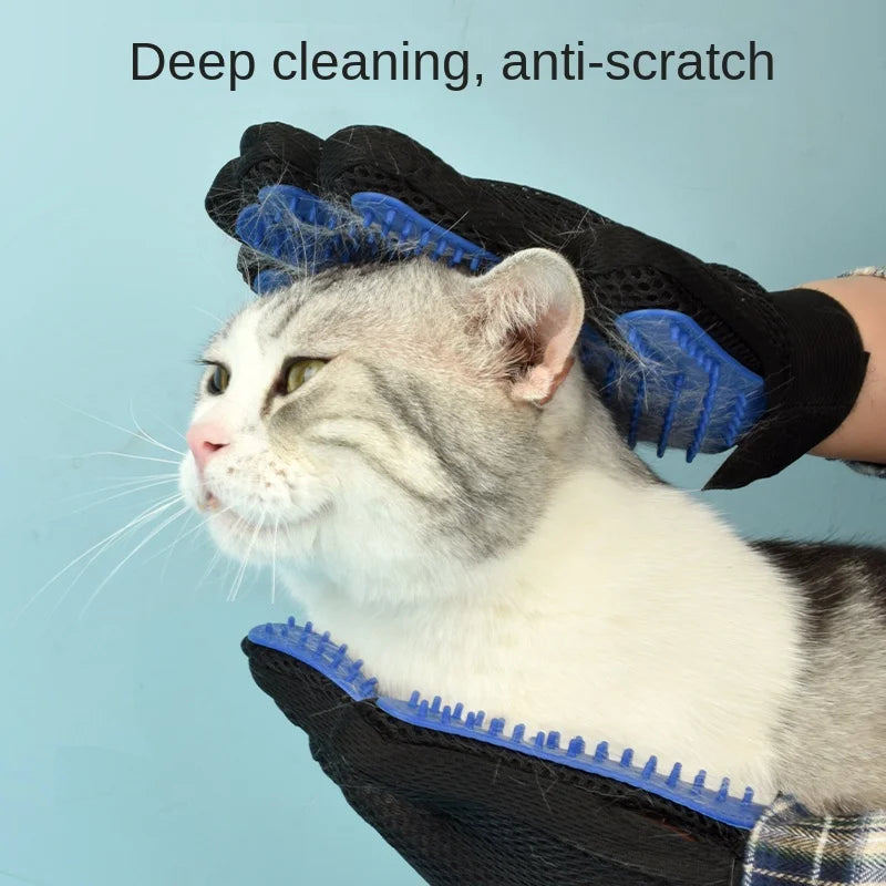 Silicone Pet Grooming Gloves Cats Hair Brush and Comb Gloves to Bathe Dogs Cleaning