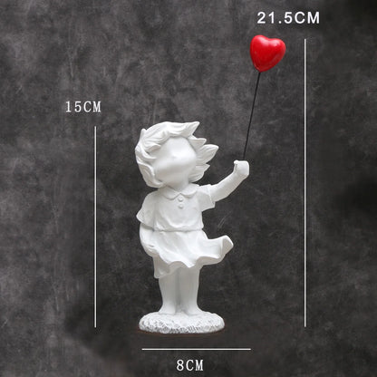 Banksy Heart Balloon And Flying Girl Inspired Artwork Modern