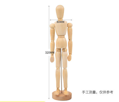 Desktop Room Decoration Wooden Hand Figurines Rotatable Joint  Model Drawing