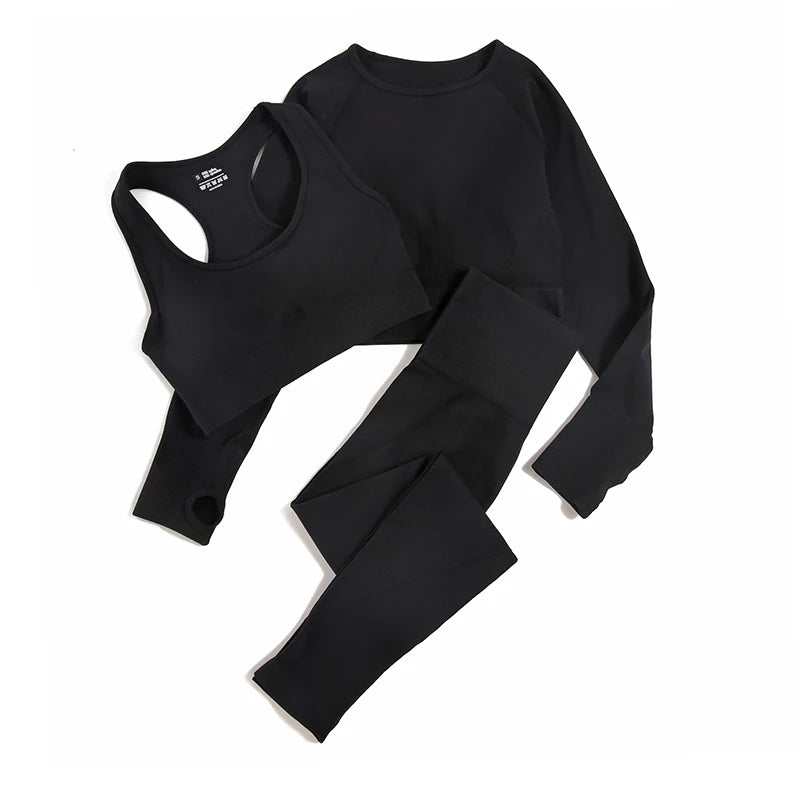 WAREBALL 2/3/4pcs Seamless Yoga Set Gym Clothes Sportswear Yoga