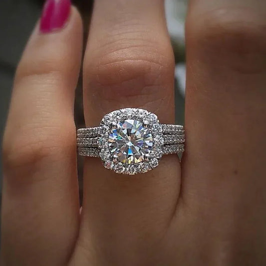 Trendy Women Rings with Brilliant Cubic Zirconia Luxury