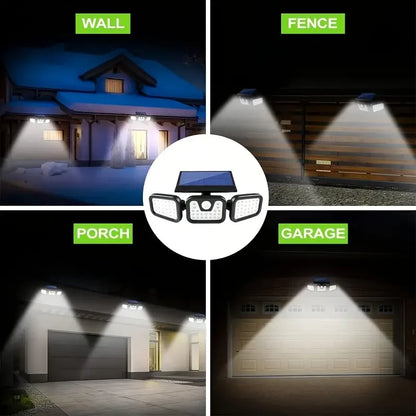74 LED Solar Security Light with Motion Sensor Solar Floodlight 3 mode