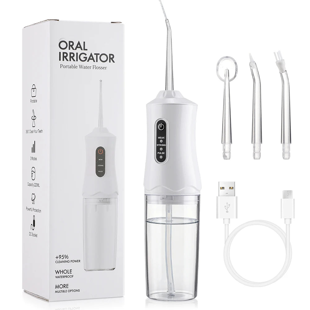 Electric Dental Water Flosser Oral Irrigator Portable Dental Bed Sprinkler