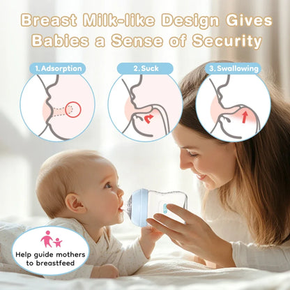 Baby PP Bottle 150/240/330ML Newborn Baby Bottle with Handle Milk
